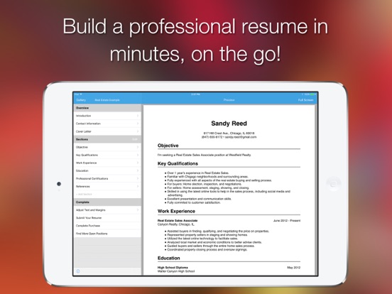 Screenshot #4 pour Resume Writer: CV Maker