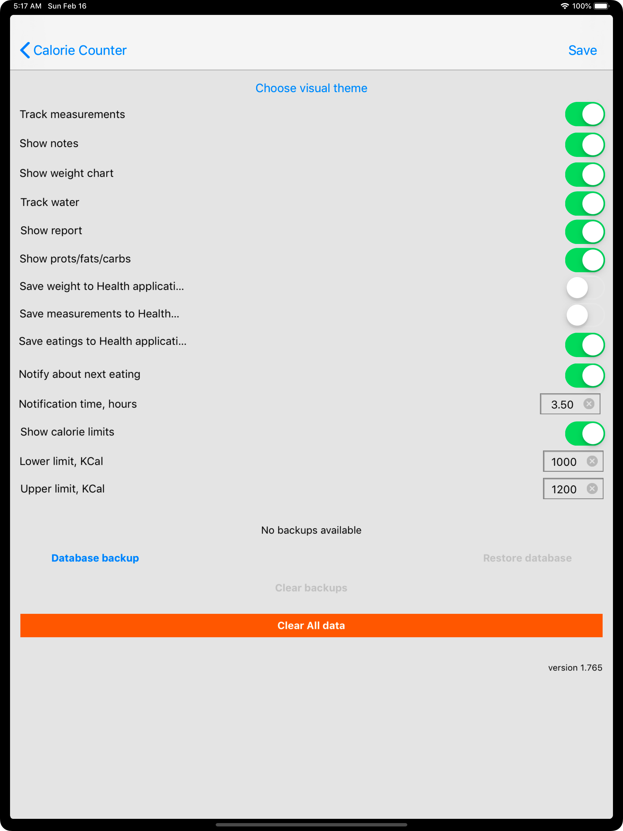 Spark: Calorie Counter
