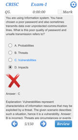 CRISC Certification Exam Prep screenshot