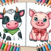 Animals Farm Coloring Pages