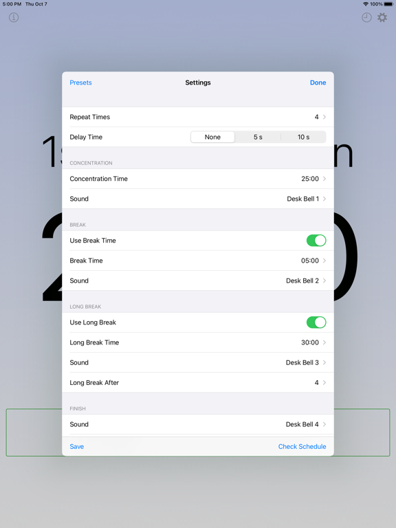 Screenshot #5 pour Concentration Timer