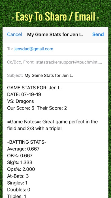 Softball Stats Tracker Pro Screenshot