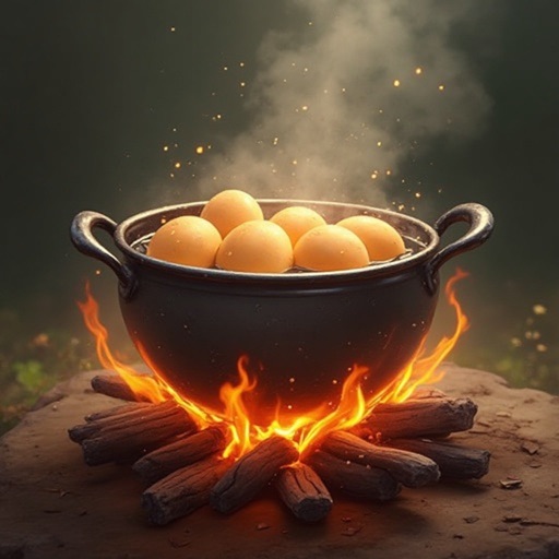 Golden Chicken Eggs Boil