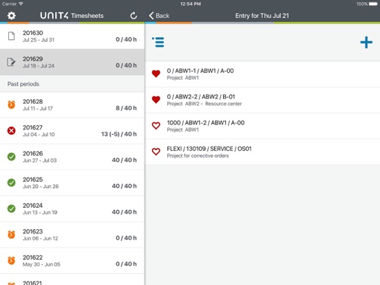 Screenshot #5 pour Unit4 Timesheets