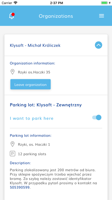 Screenshot #3 pour ParkingShare