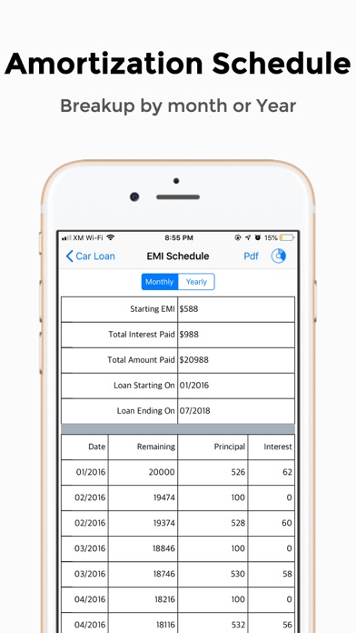 Screenshot #3 pour Loan Calculator  EMI Tracker