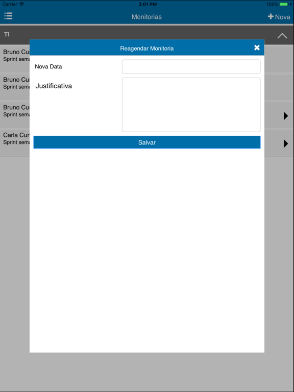 RPPA Monitoria iPad screenshot 2 - Productivity app