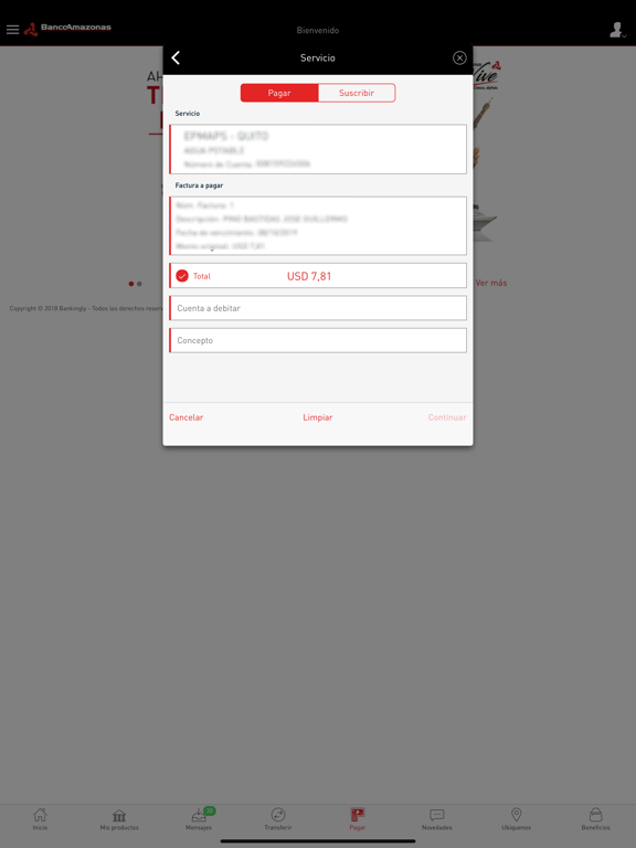 Banco Amazonas S.A. iPad screenshot 5 - Finance app
