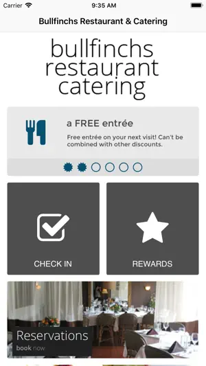 Bullfinchs Restaurant Catering screenshot 1