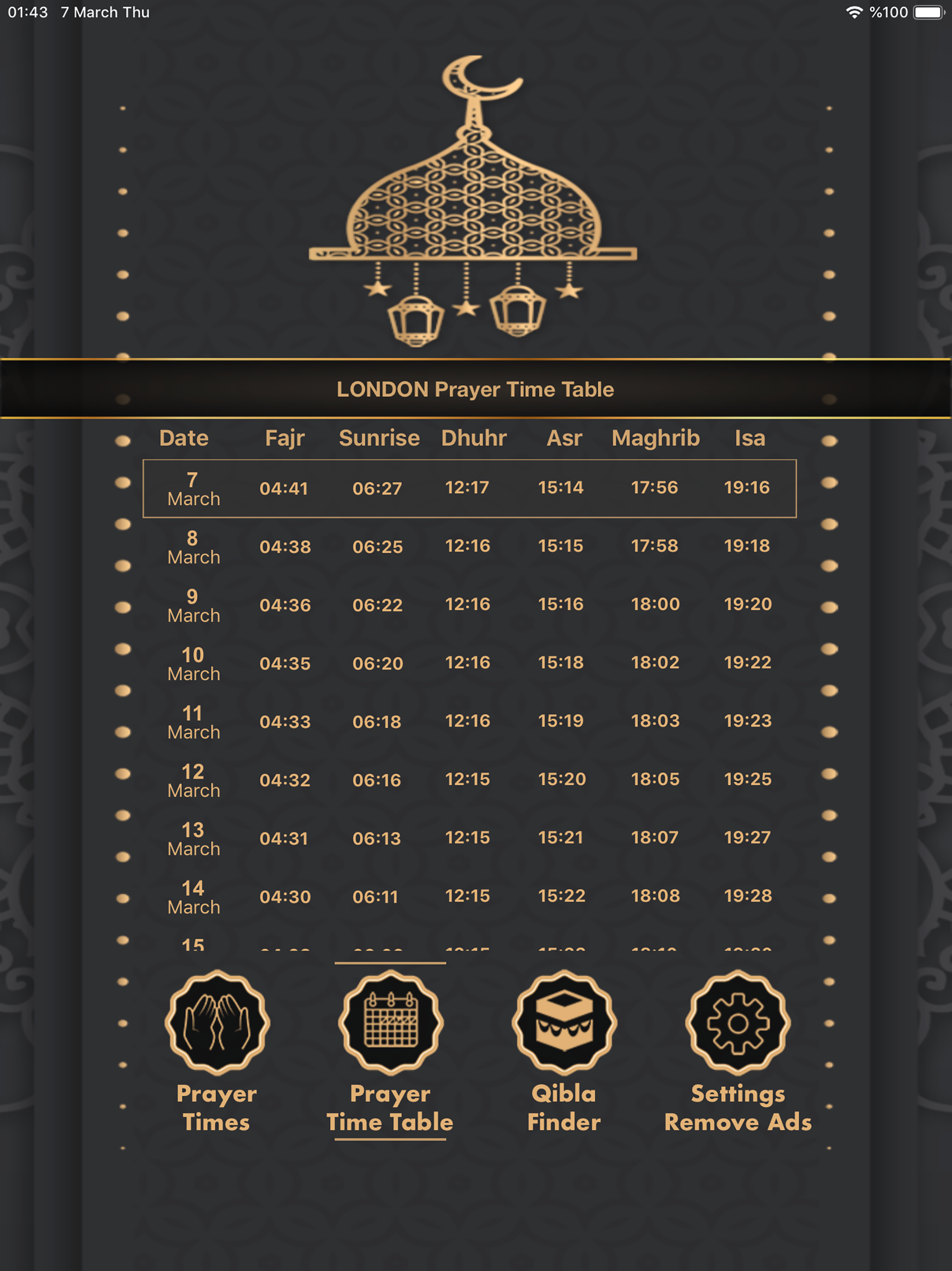 Muslim Prayer Times : imsakiye