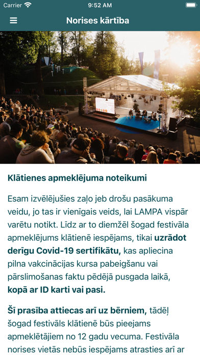 Festivāls LAMPA Screenshot