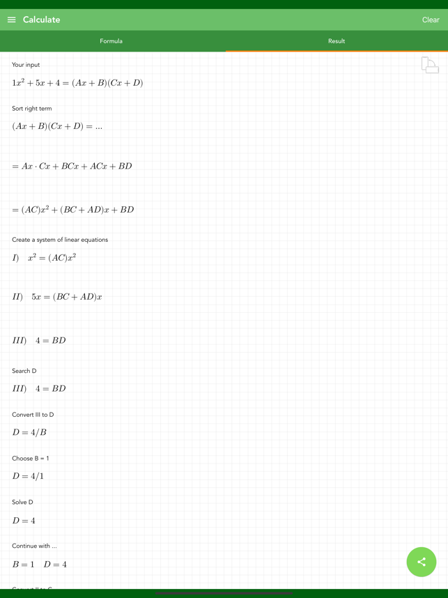 ‎Factoring Quadratics PRO Screenshot