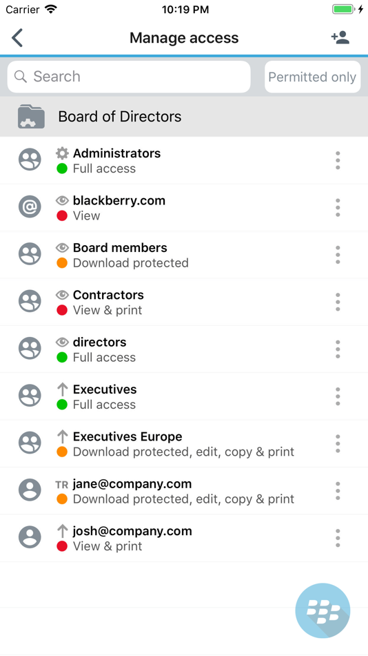 #2. Workspaces Dynamics (iOS) 由: BlackBerry Corporation