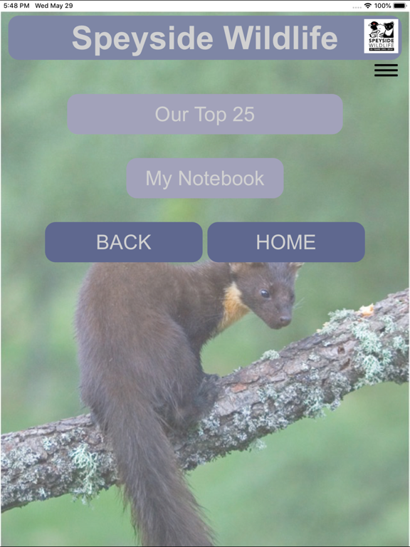 Speyside Wildlife iPad screenshot