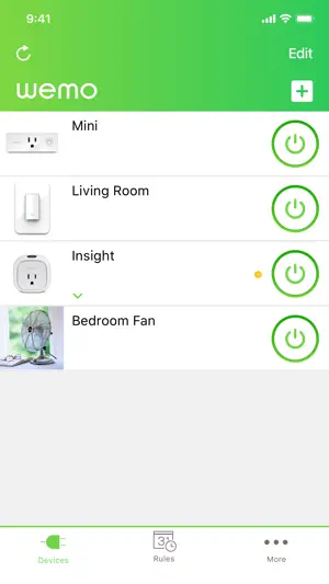 Wemo screenshot 1