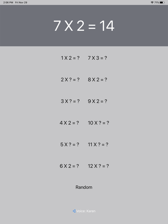 Screenshot #4 pour Look And Listen Times Table