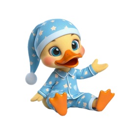 Pyjama Duckling Stickers