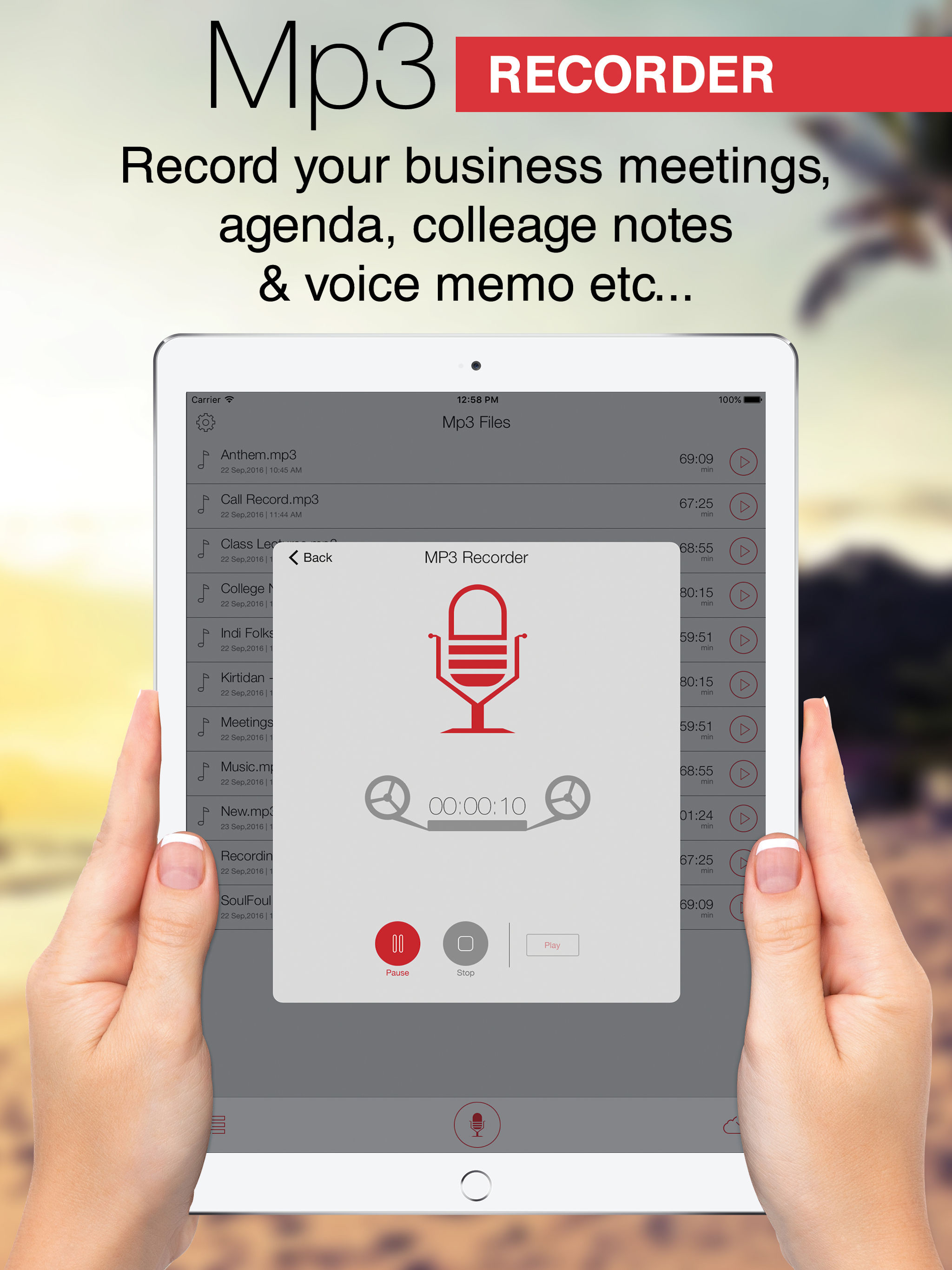 Mp3 Recorder Pro: Notes,Memos
