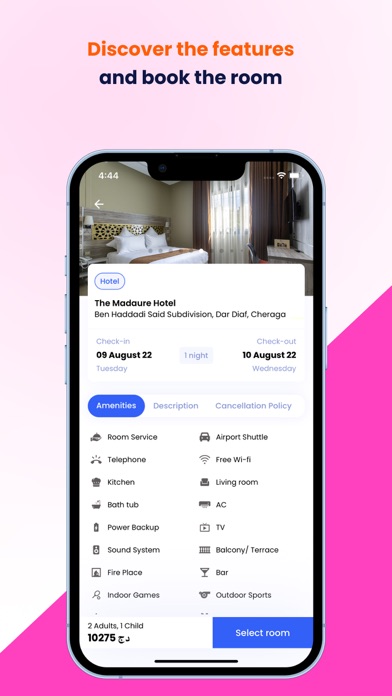Namlatic Hotel Booking Screenshot