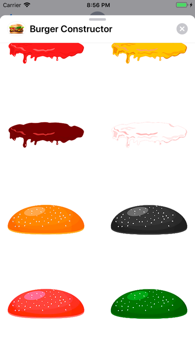 Burger Constructor Stickers iPhone screenshot 6 - Stickers app
