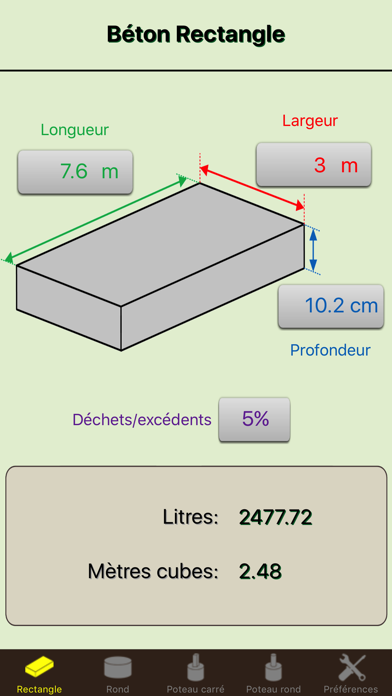 Screenshot #1 pour Béton élite de la calculatrice