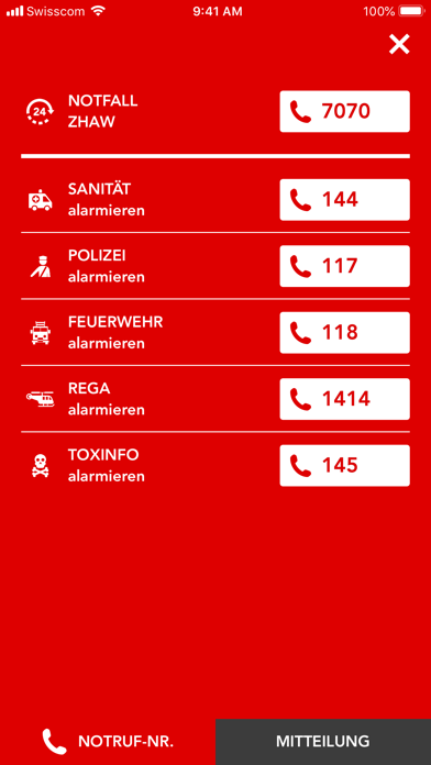 Screenshot #3 pour ZHAW Notfall