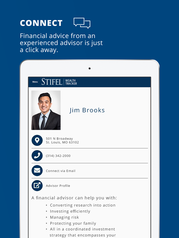 Stifel Wealth Tracker iPad screenshot