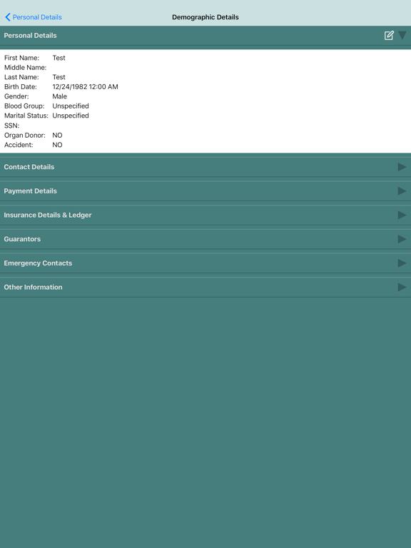 myPersonalChart iPad screenshot 5 - Medical app