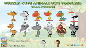 Cute animals for toddlers screenshot