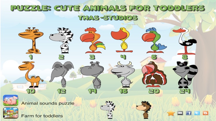 Cute animals for toddlers