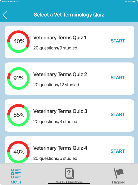 Screenshot #5 pour Vet Terminology Quizzes