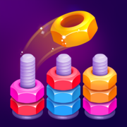 Nut Bolt Game. Stacking Puzzle