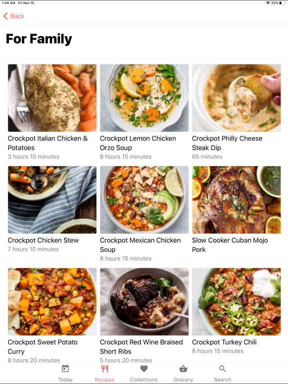 Crockpot Recipes-Meal Planner iPad screenshot 1 - Food & Drink app