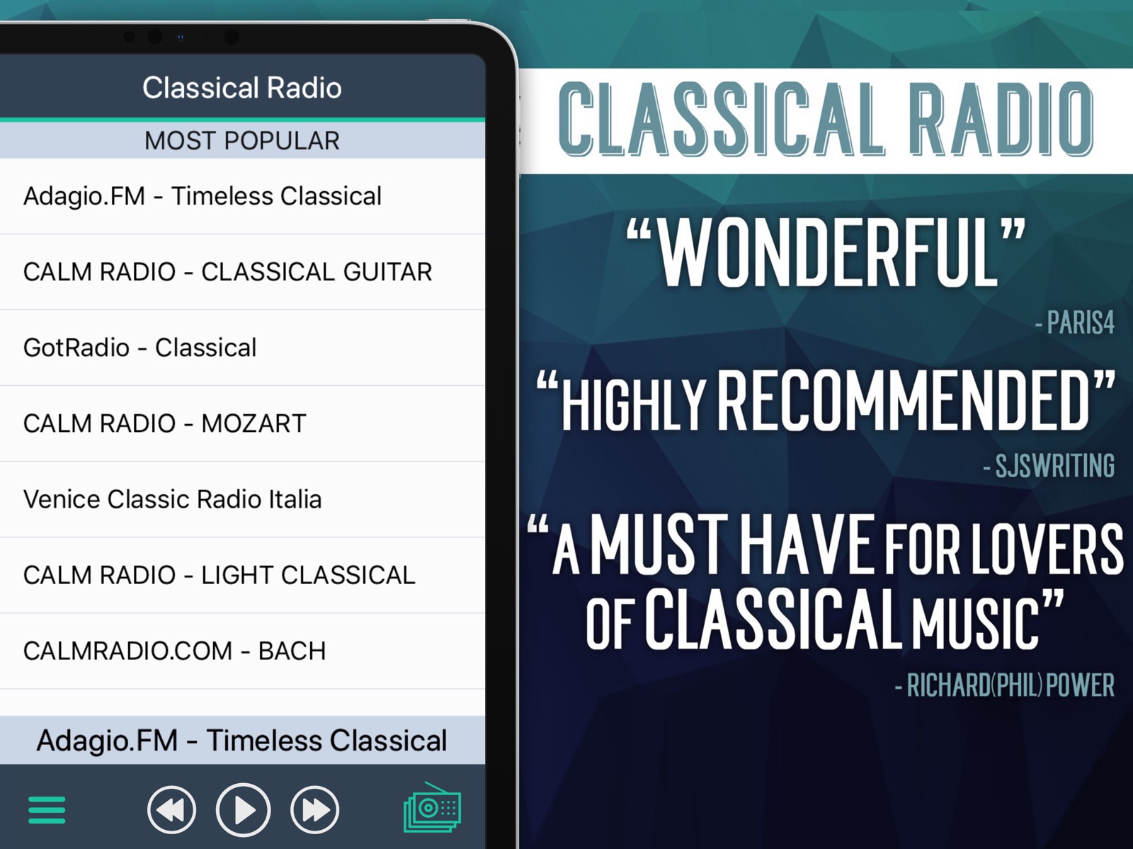 Classical Radio+ ipad screenshot 2