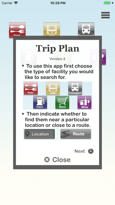 Trip Plan iPhone screenshot