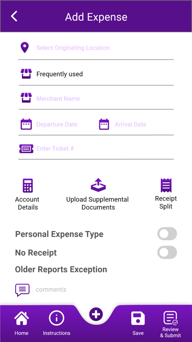 Employee Expenses Screenshot