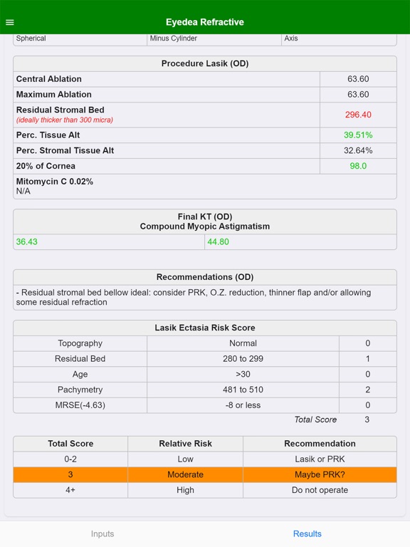 Eyedea Refractive iPad screenshot 4 - Medical app