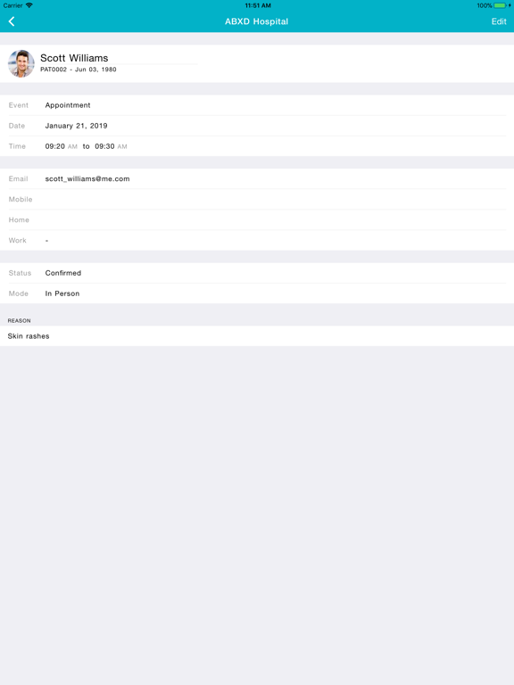 Charm EHR Scheduler iPad screenshot 4 - Medical app