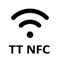 This application uses the smartphone's NFC interface to power and communicate with the NFC Passive UHF Converter device