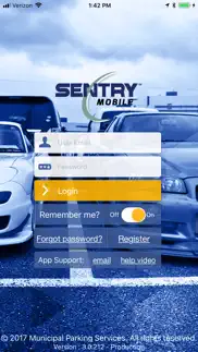 sentry mobile iphone screenshot 1