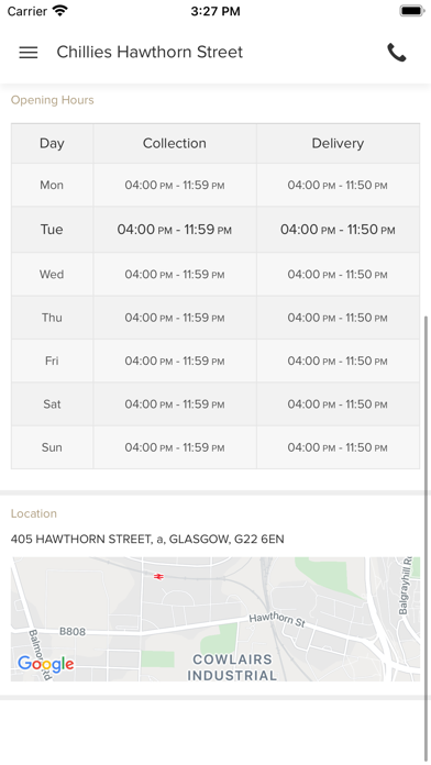 Chillies Hawthorn Street Screenshot