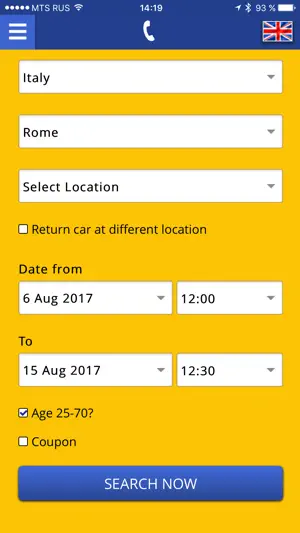 Bookingcar – car hire app screenshot 1