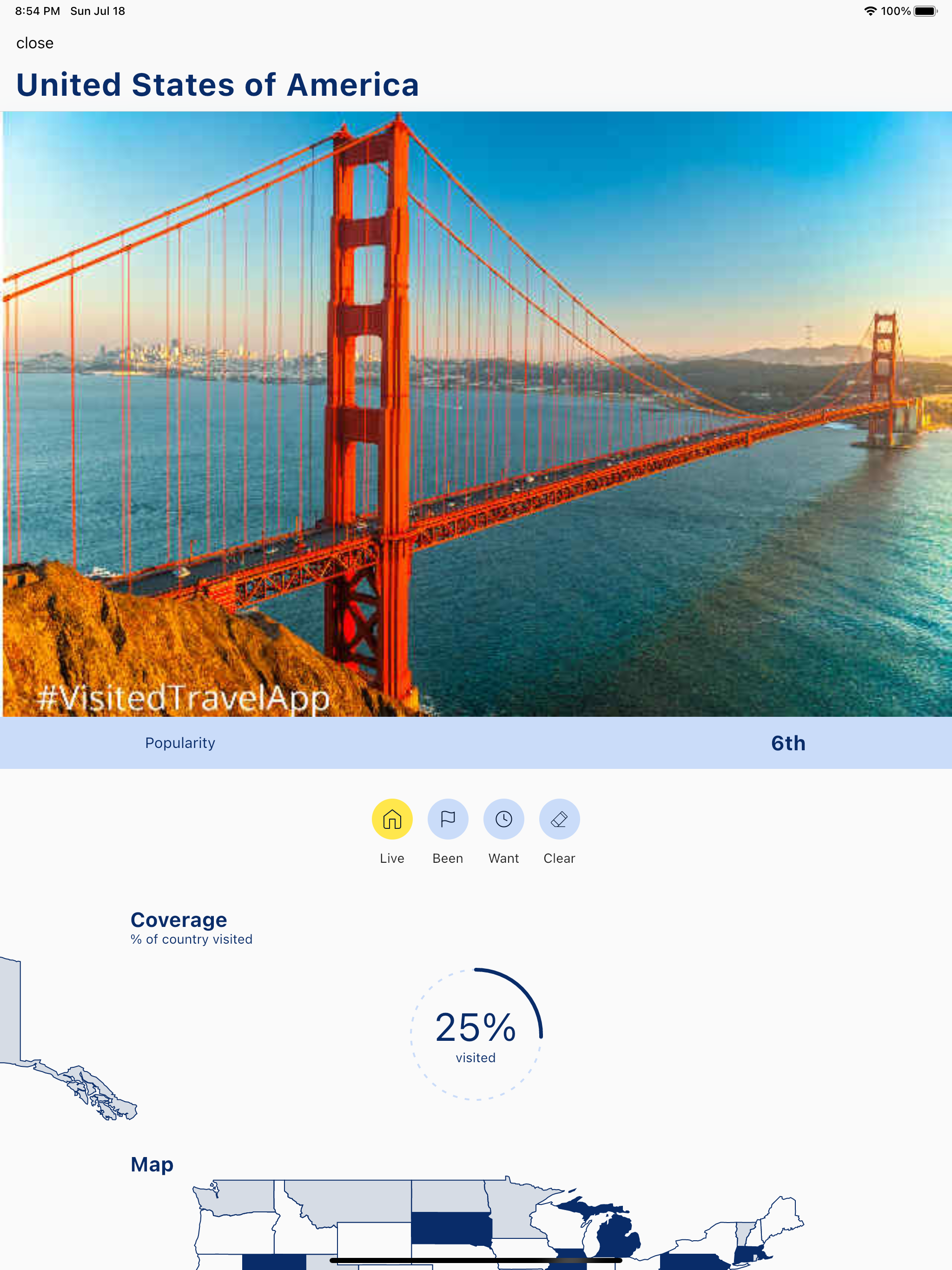 Visited: Travel Tracker & Map