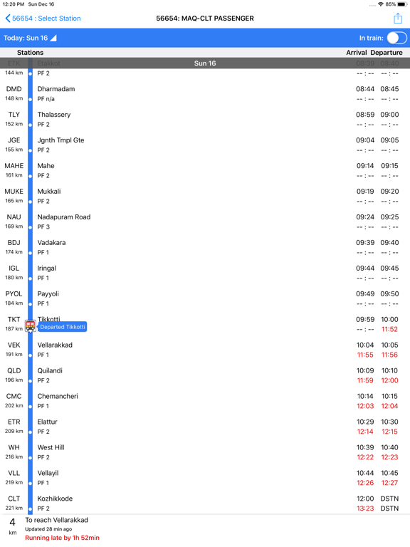 Screenshot #4 pour Indian Train Status - minits