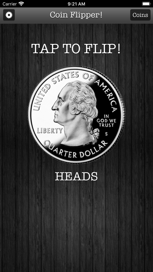 #10. Flip a Coin App (iOS) Με: App Tyrant Corp