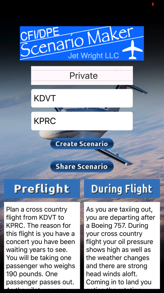 #2. CFI DPE Scenario Maker (iOS) By: JetWright LLC