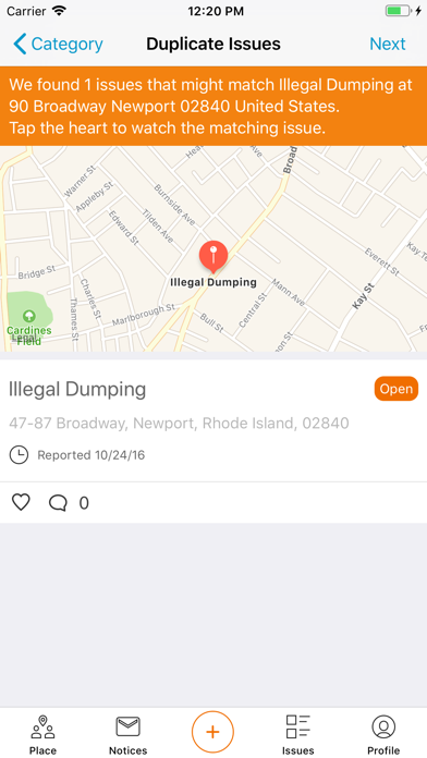 Report It! Newport RI iPhone screenshot 5 - Utilities app