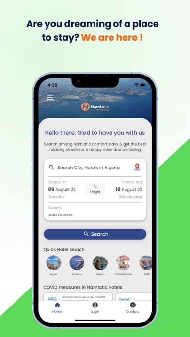 Namlatic Booking Screenshot
