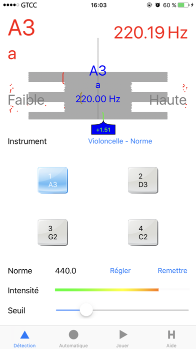 Screenshot #1 pour Syntoniseur de Violoncelle