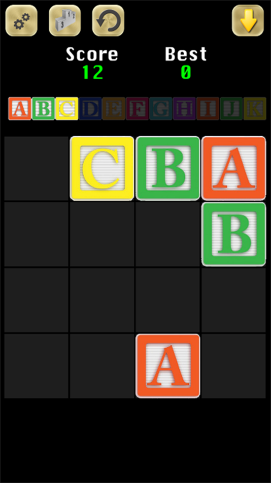 #4. 2048 ABC (iOS) 由: Fernando Gonzalez Frias